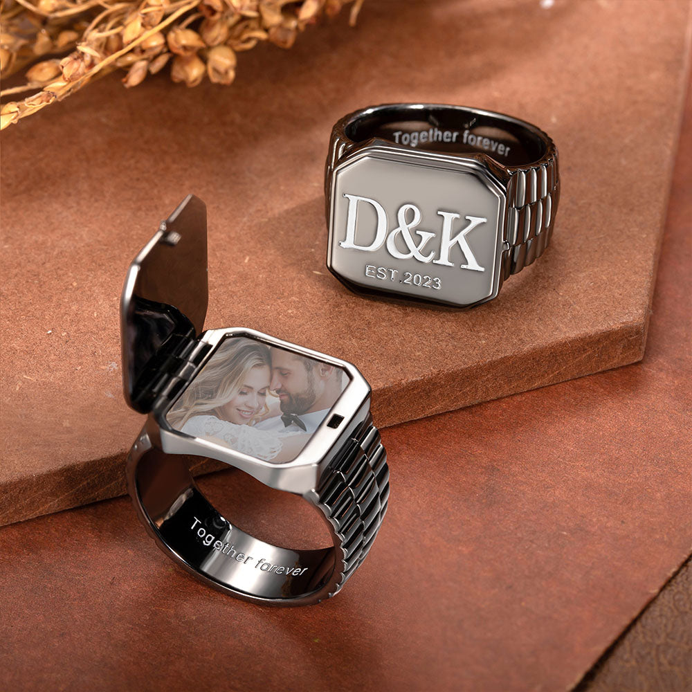 CUSTOM PHOTO ENGRAVED SIGNET RING
