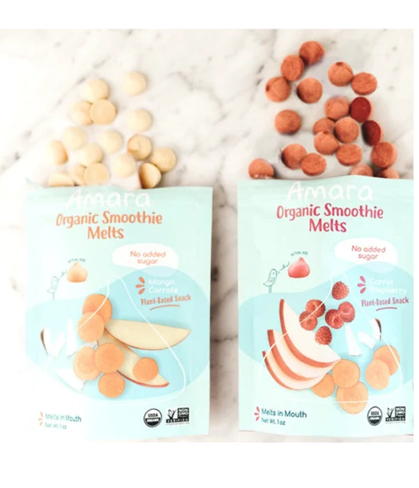 AMARA ORGANIC YOGURT SMOOTHIE MELTS 4 (1 OZ.) BAGS PER BOX - 2 BOXES
