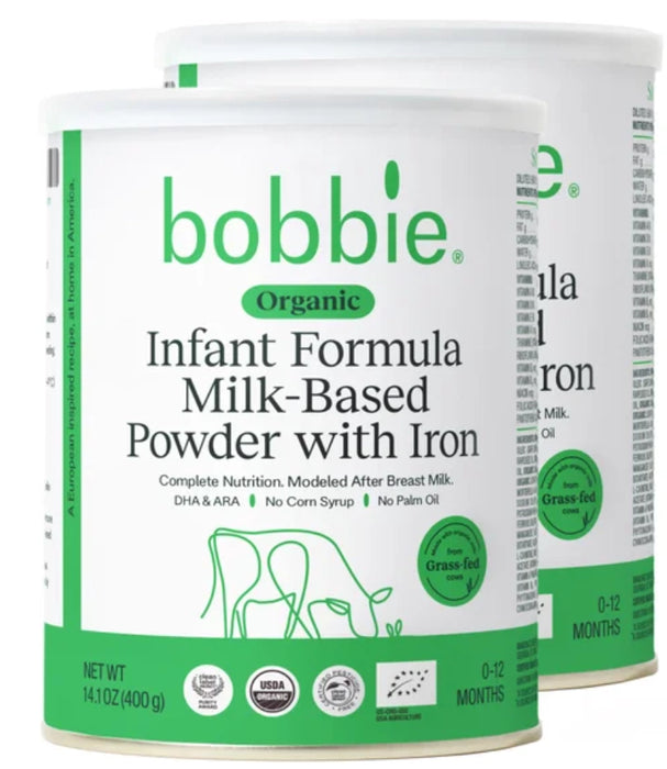 BOBBIE ORGANIC ORIGINAL INFANT FORMULA, 14.1 OZ, 2-PACK