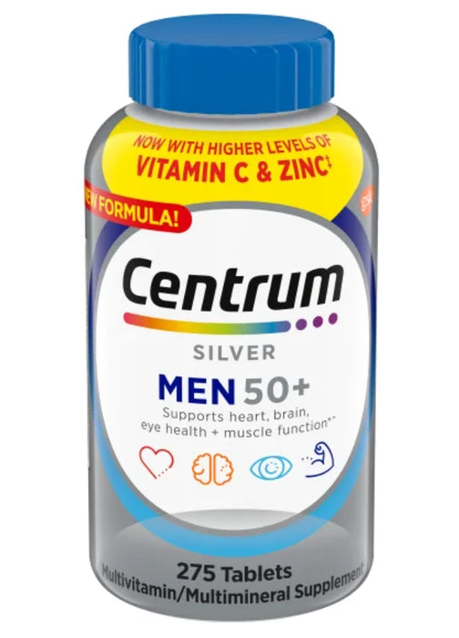 CENTRUM SILVER MEN 50+ IMMUNE SUPPORT MULTIVITAMIN, 275 TABLETS