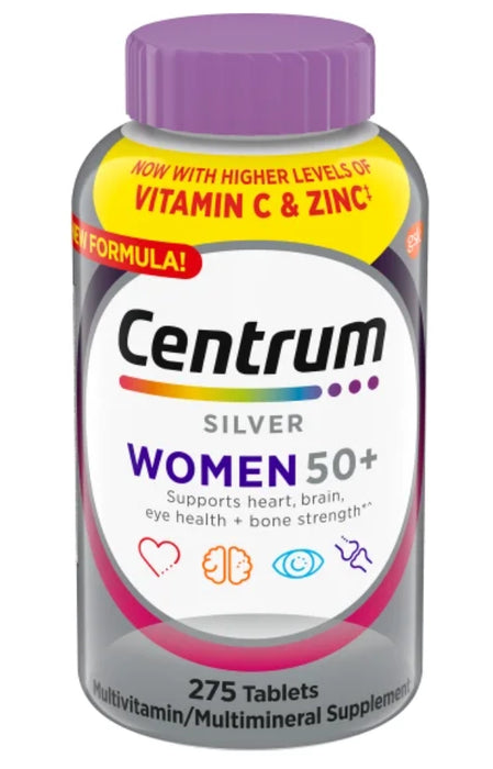 CENTRUM SILVER WOMEN 50+ IMMUNE SUPPORT MULTIVITAMIN, 275 TABLETS