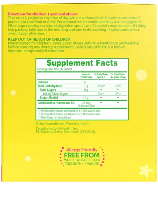 CULTURELLE PROBIOTIC KIDS PURELY PROBIOTIC PACKETS, 60 PACKETS