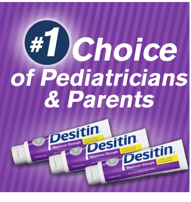 DESITIN MAXIMUM STRENGTH BABY DIAPER RASH CREAM WITH 40% ZINC OXIDE, 14.4 OUNCES