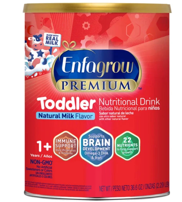 ENFAGROW PREMIUM TODDLER NUTRITIONAL DRINK, NON-GMO, STAGE 3, 36.6 OZ