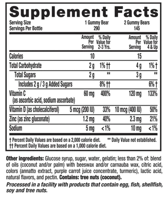 L'IL CRITTERS IMMUNE C, 290 GUMMIES