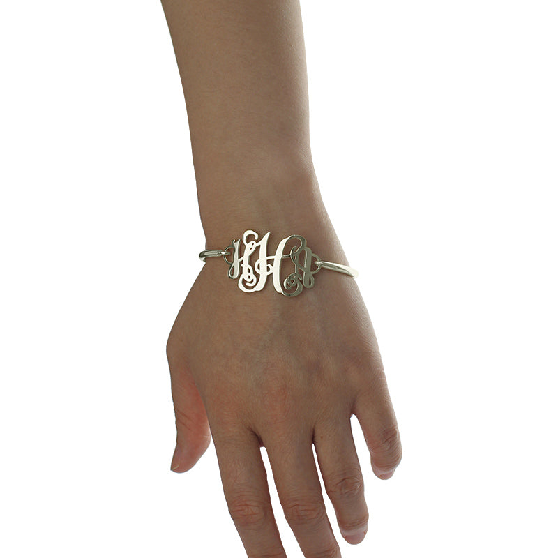 PERSONALIZED MONOGRAM MOTHER'S BANGLE BRACELET
