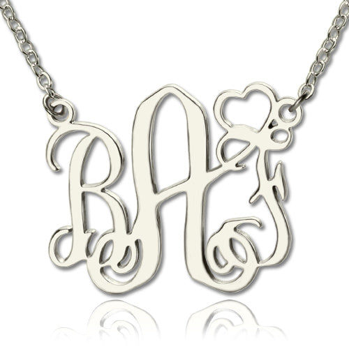 PERSONALIZED INITIAL MONOGRAM NECKLACE