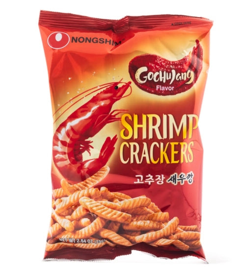 NONGSHIM GOCHUJANG FLAVOR SHRIMP CRACKERS 75 G, 2-PACK
