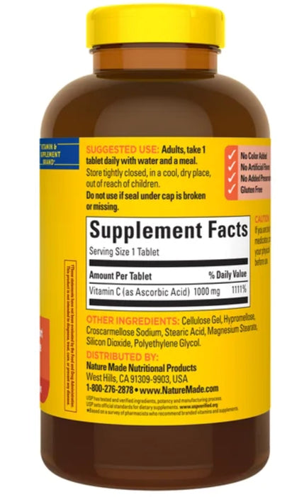 NATURE MADE EXTRA STRENGTH VITAMIN C 1,000 MG., 365 TABLETS
