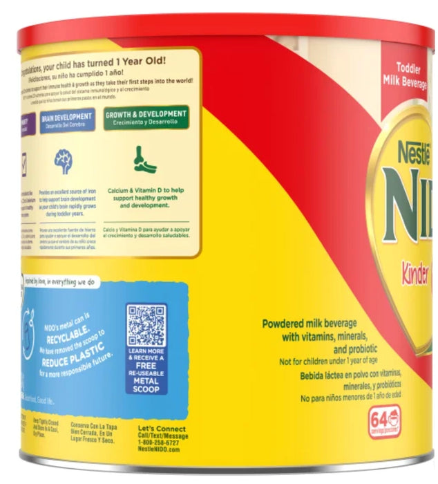 NESTLÉ NIDO KINDER 1+ TODDLER POWDERED MILK, 4.85 LBS