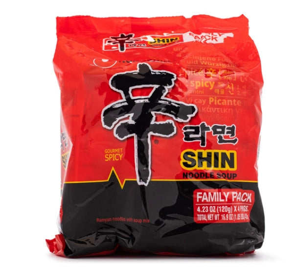 NONGSHIM SHIN RAMEN NOODLE SOUP 120G, 4-PACK