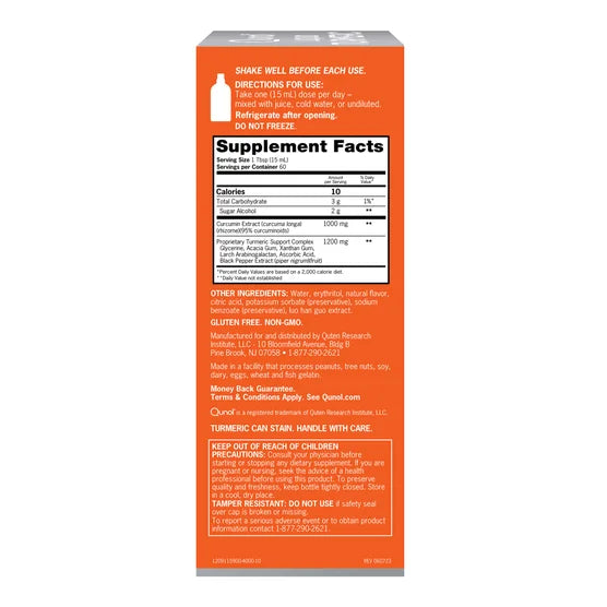 QUNOL LIQUID TURMERIC 1,000 MG, 30.4 FLUID OUNCES