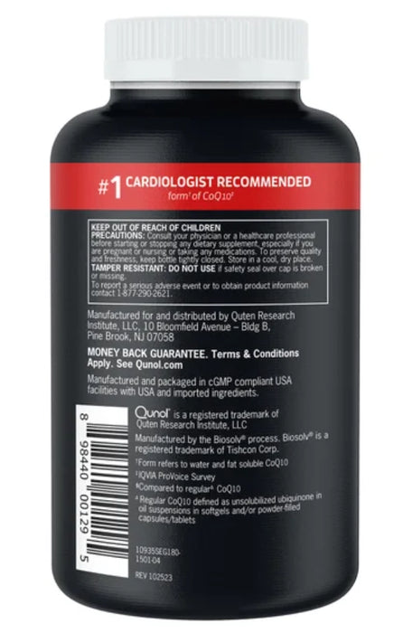 QÚNOL ULTRA COQ10 100 MG., 180 SOFTGELS