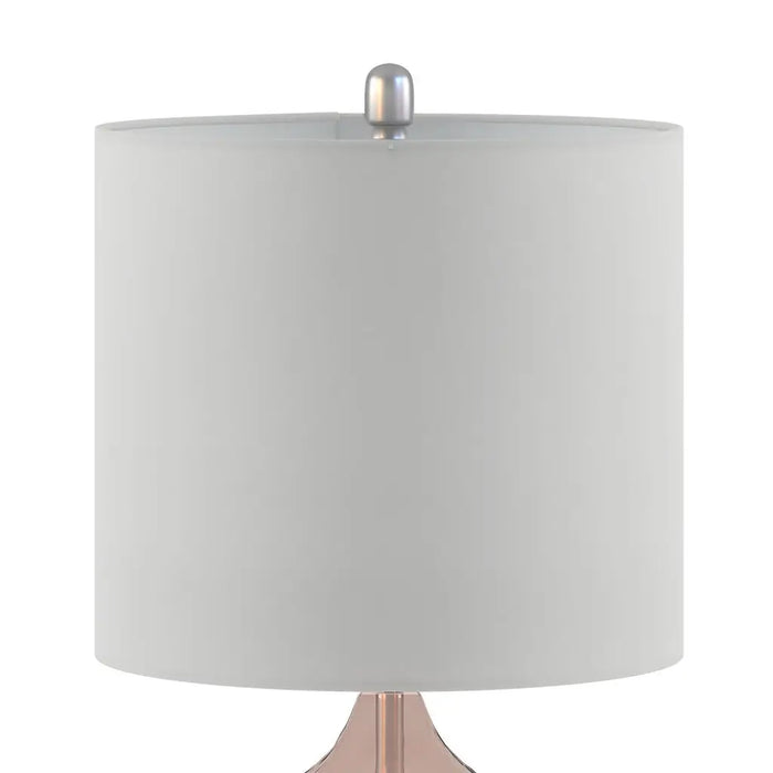 CLEAR GLASS BASE TABLE LAMPS, PINK GLASS [SET OF 2]