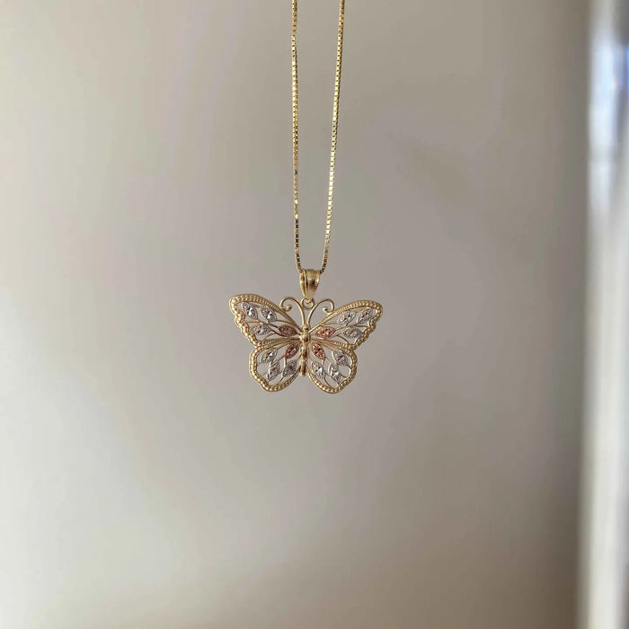 GOLD BUTTERFLY NECKLACE - NO CHAIN