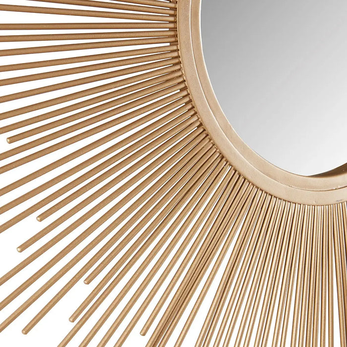 SUNBURST METAL WALL ACCENT MIRROR, GOLD