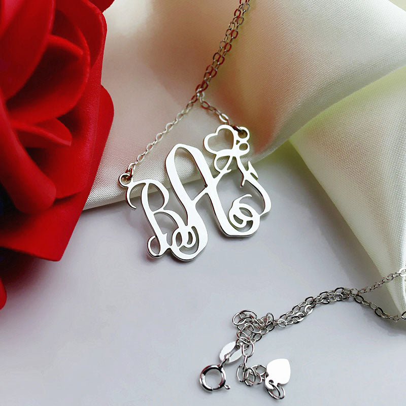 PERSONALIZED INITIAL MONOGRAM NECKLACE