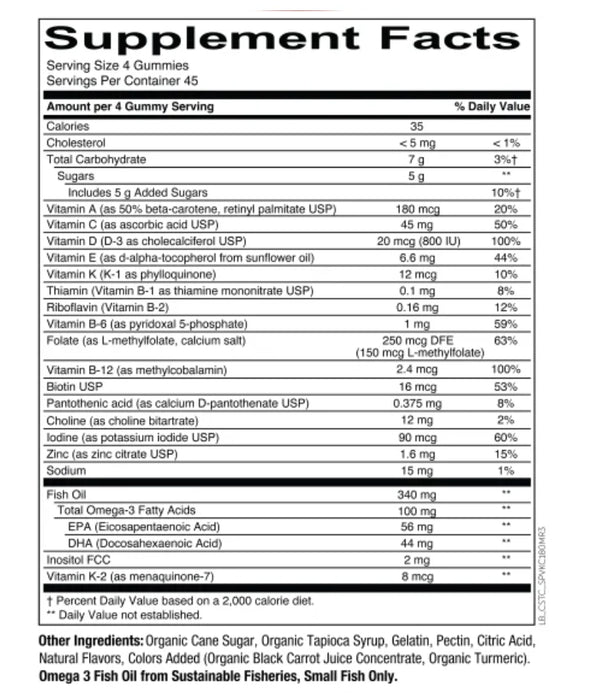 SMARTYPANTS KIDS FORMULA MULTIVITAMIN, 180 GUMMIES