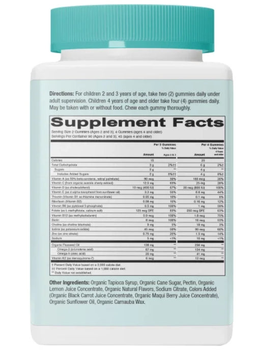 SMARTYPANTS ORGANIC KIDS AND TODDLER FORMULA MULTIVITAMIN, 180 GUMMIES