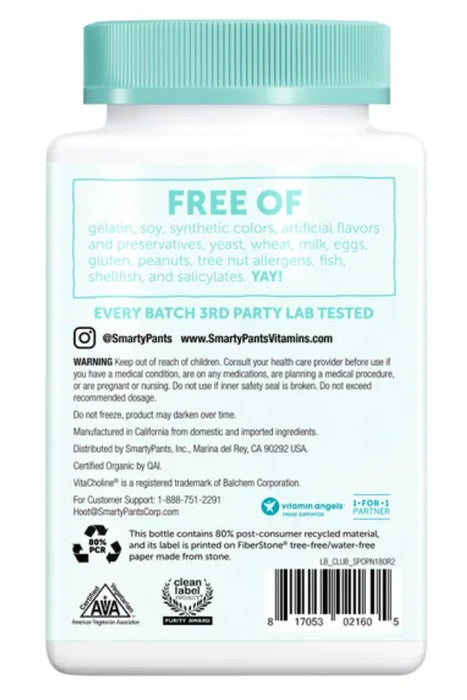 SMARTYPANTS USDA ORGANIC PRENATAL FORMULA, 180 ADULT GUMMIES