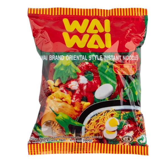 WAIWAI ORIENTAL STYLE INSTANT NOODLES 60G, 5-PACK
