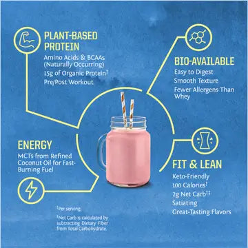 WARRIOR BLEND BERRY SHORTCAKE PROTEIN - PEA PROTEIN POWDER 375G - CASE OF 3