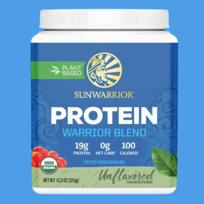 WARRIOR BLEND UNFLAVORED PROTEIN - PEA PROTEIN POWDER 375G - CASE OF 3