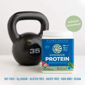 WARRIOR BLEND UNFLAVORED PROTEIN - PEA PROTEIN POWDER 375G - CASE OF 3