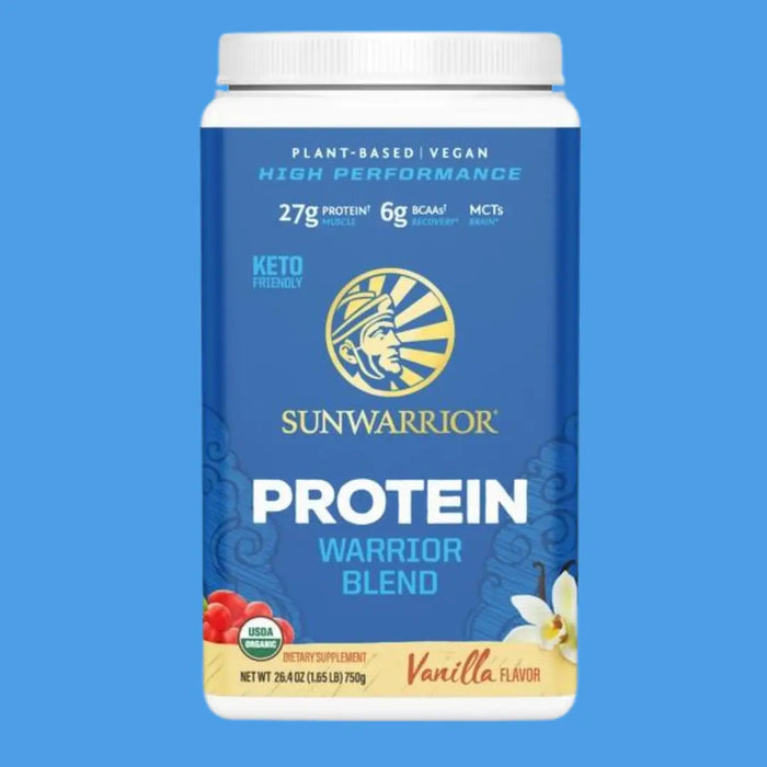 WARRIOR BLEND VANILLA PROTEIN - PEA PROTEIN POWDER 375G - CASE OF 3