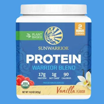 WARRIOR BLEND VANILLA PROTEIN - PEA PROTEIN POWDER 375G - CASE OF 3