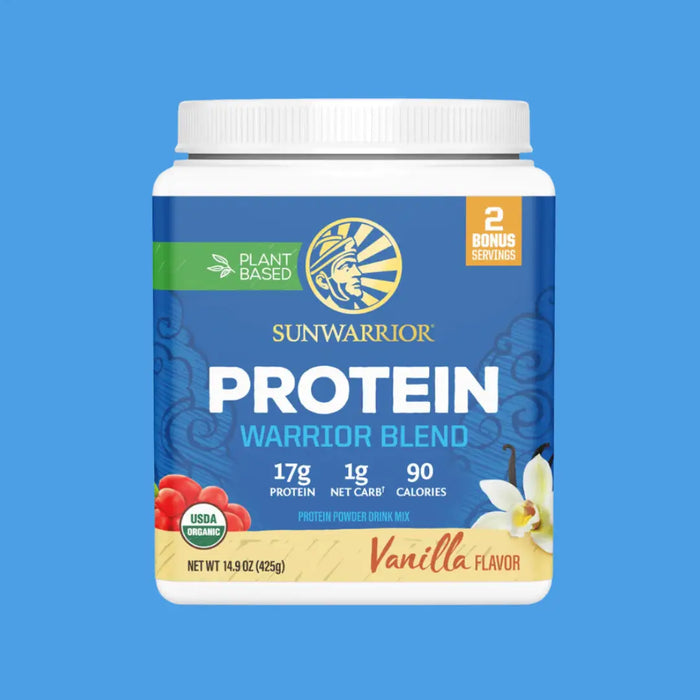 WARRIOR BLEND VANILLA PROTEIN - PEA PROTEIN POWDER 375G - CASE OF 3