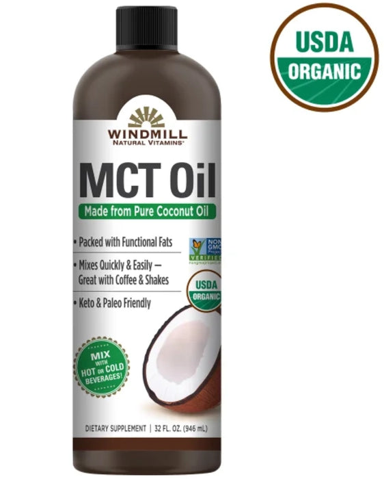 WINDMILL USDA ORGANIC MCT OIL, 32 FLUID OUNCES