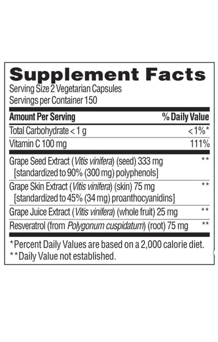 TRUNATURE GRAPESEED WITH RESVERATROL, 300 CAPSULES