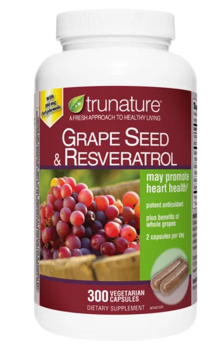 TRUNATURE GRAPESEED WITH RESVERATROL, 300 CAPSULES